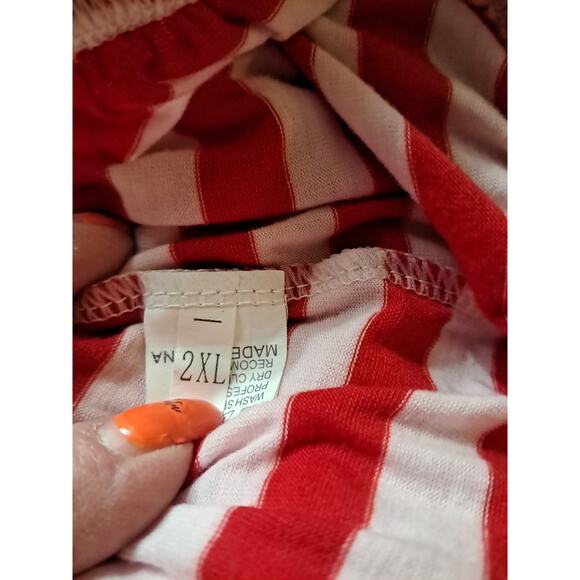 Unbranded Christmas Pajamas Unisex Size 2 XL Green Top Red/ White Bottoms - Picture 7 of 10